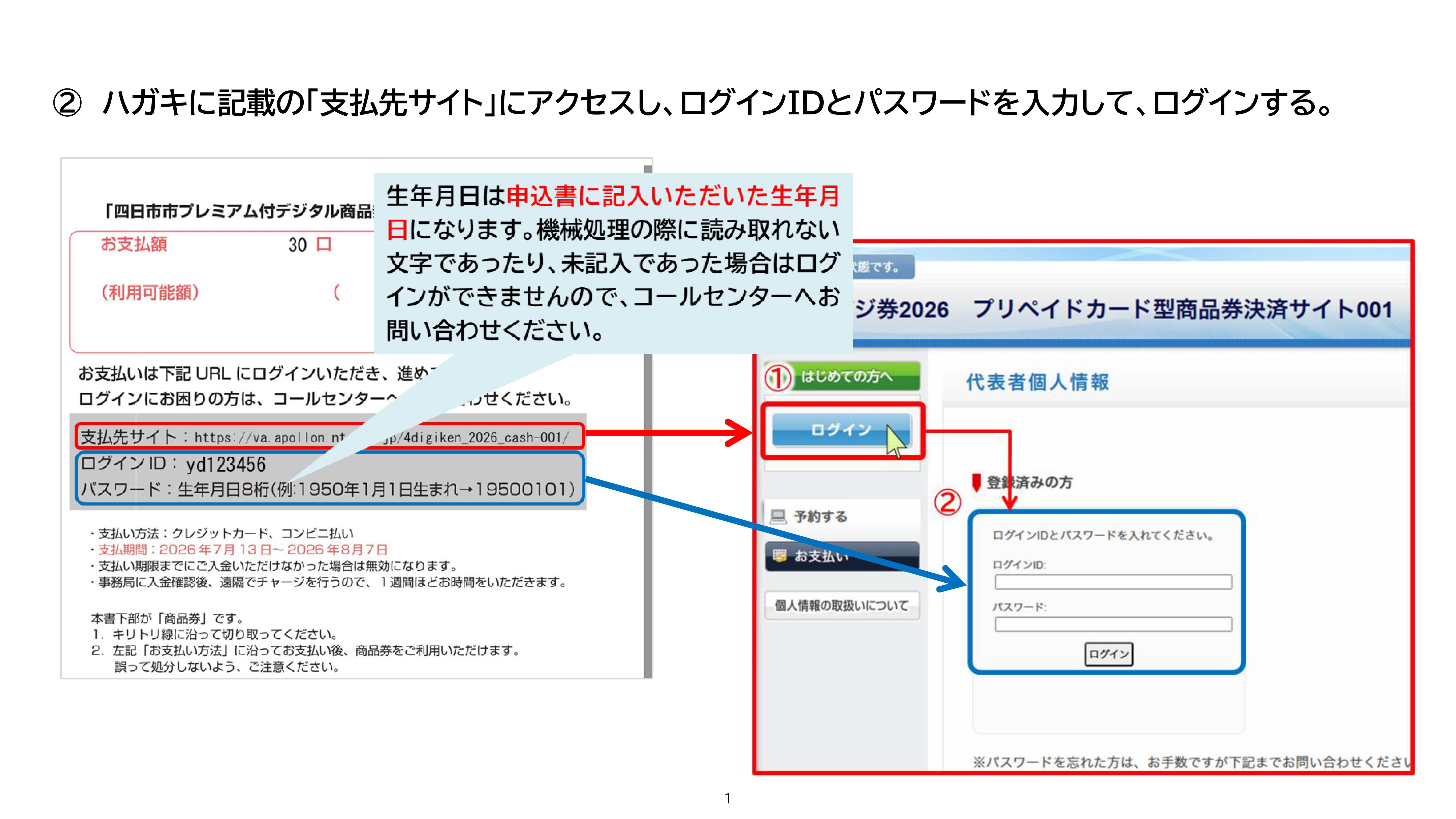 よんデジ券2026 プリペイドカード決済001