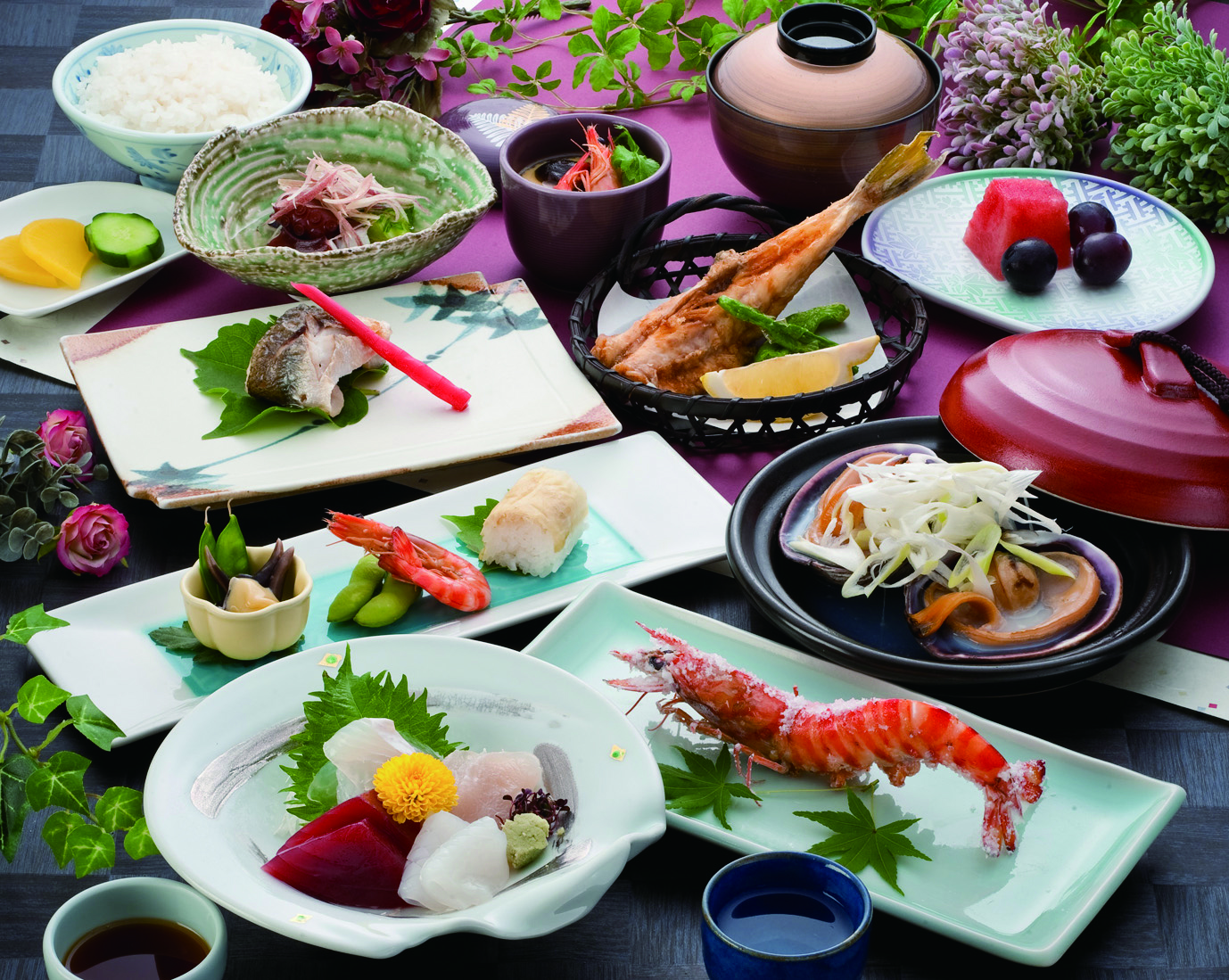 海鮮メインの会席料理